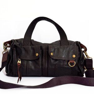 Black Fossil Boho Leather bag